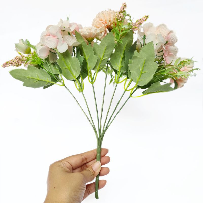 AF52 Bunga Hydrangea Rose Dandelion Mix Artificial Flower Nordic Style