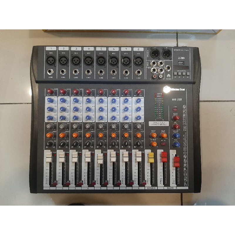 Mixer Audio Professional Sound 3R 80 S 8 Channel Audio Bluetooth Usb