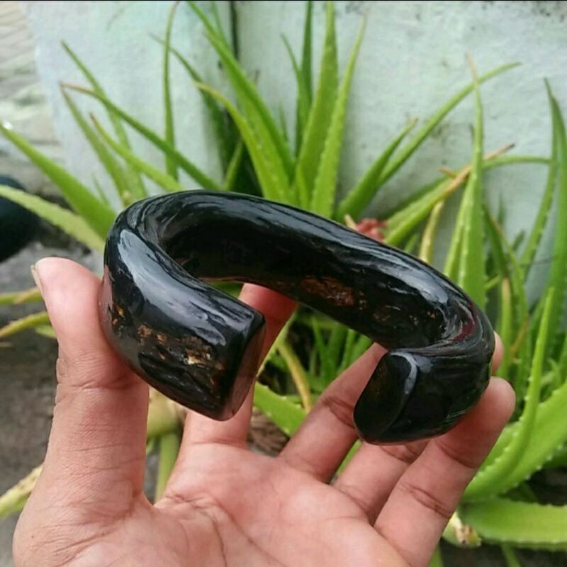 GELANG AKAR BAHAR MERAH  BODI HITAM C JUMBO BERKUALITAS