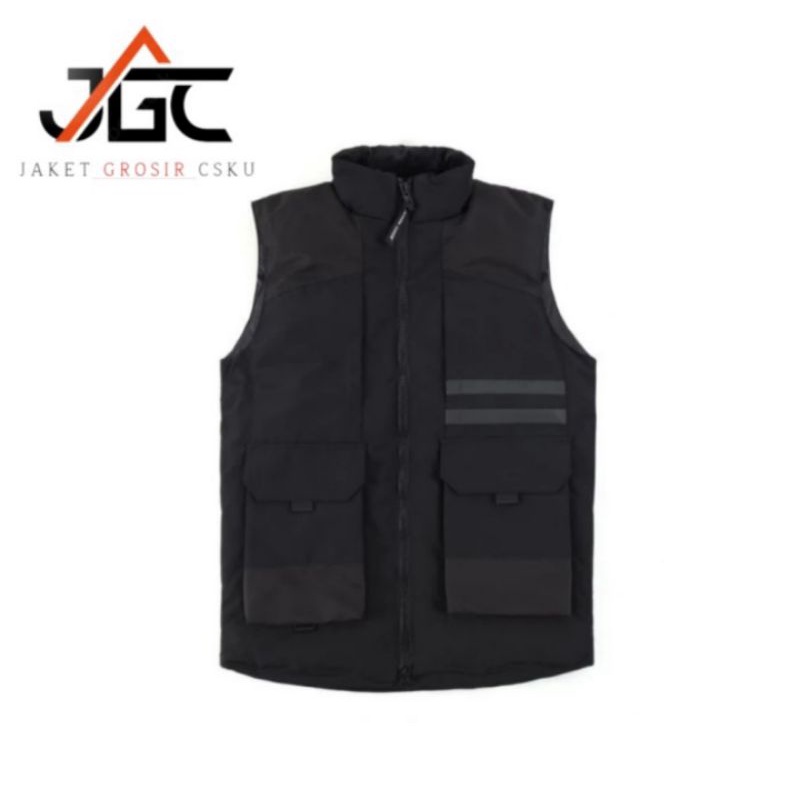 rompi pria untuk proyek / mancing / Gojek - Hitam, S