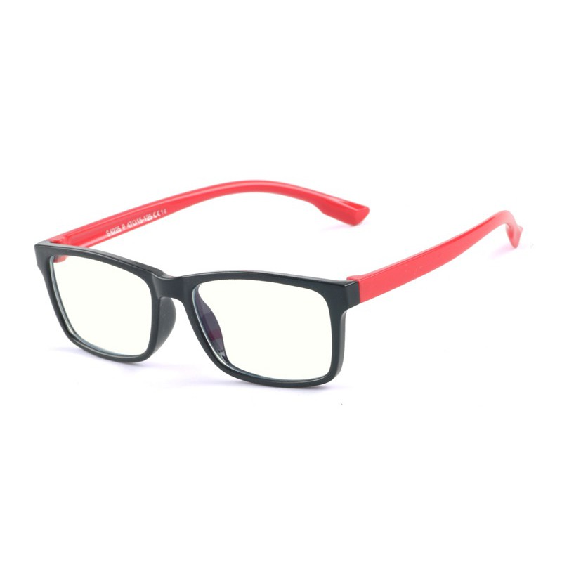 KACAMATA ANAK ANTI RADIASI HP TV / ANTI RADIASI BLUERAY TR90-Black Red C14