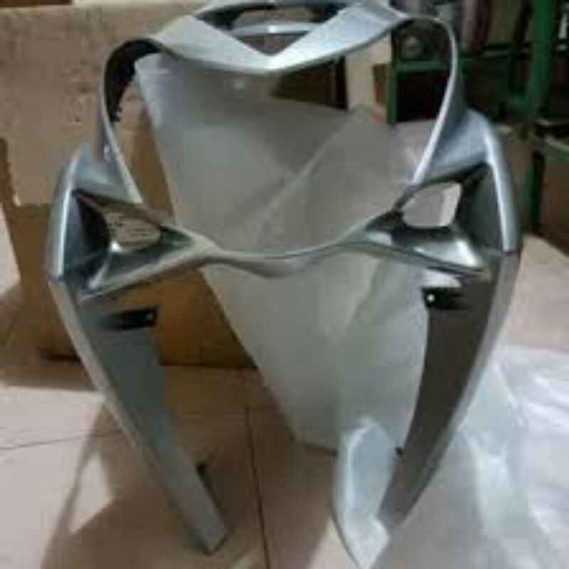 Tameng depan mio soul karbu warna silver