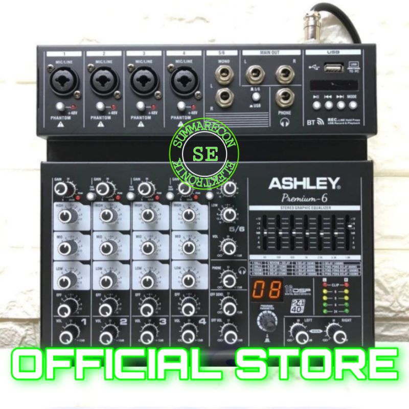 mixer ashley 6 channel original ashley premium 6 usb bluetooth recording