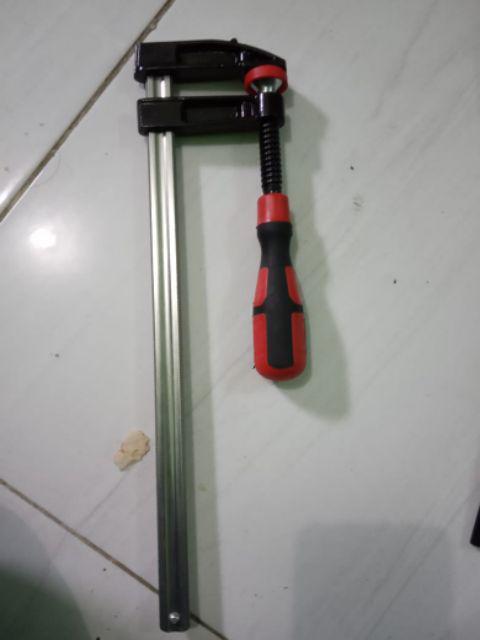 Clamp F Ukuran 5x25 Cm, Handle Kayu Kuat