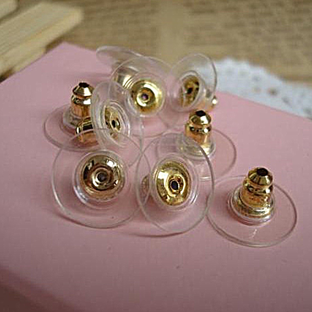 Hu Hu Hu Hu Hu Alat Bantu Pasang Kacamata♡ 50pcs / Set Stopper Belakang Anting Untuk Perhiasan DIY