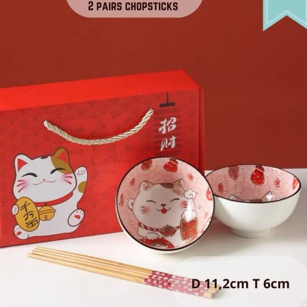 

♪ Mi.casa - PART3-Chinese New Year Gift Set/ Hampers Imlek CNY - LuckyCat2bowl ✥