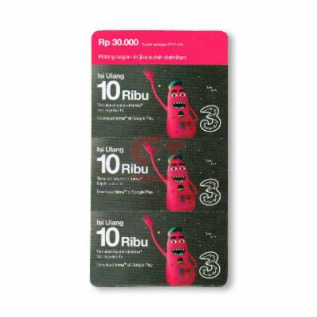 Voucher PULSA TRI 10.000
