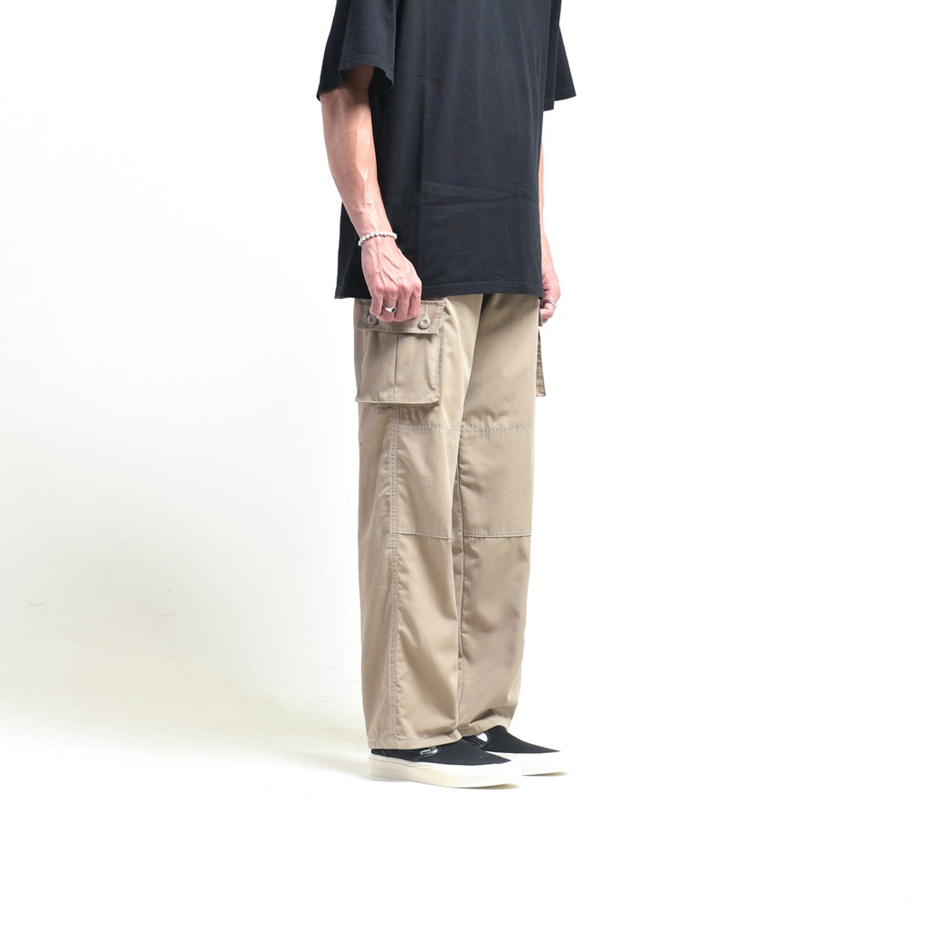 CELANA CARGO TIMEBOMB | CARGO PANTS | KHAKI RIPSTOP BARU