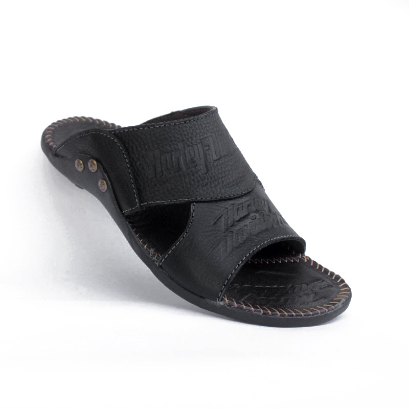 Sandal Kulit Pria Asli Model Selop Casual Harley HD SLOP HT