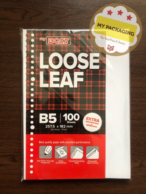 ISI LOOSE LEAF POLOS merek BIG BOSS