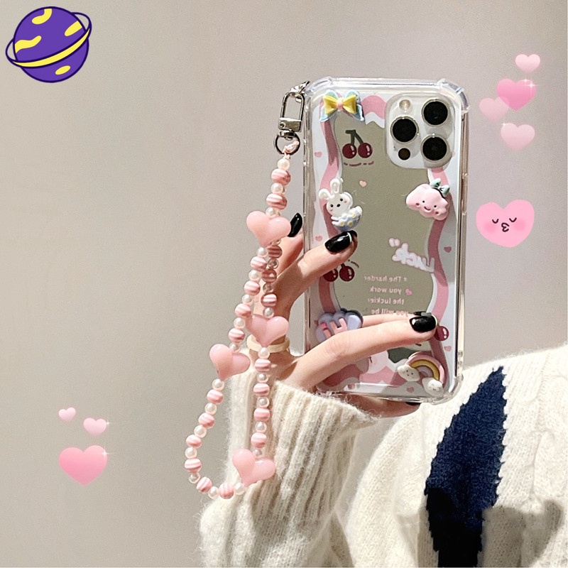 Case Motif Kartun Hati Warna Pink Untuk IPhone 11 12 13 PRO X XS MAX XR 7 8 PLUS