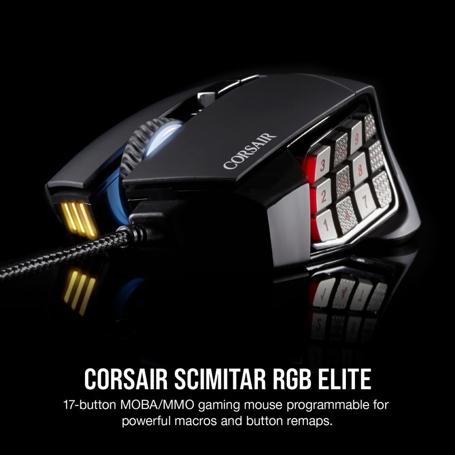 Corsair Scimitar RGB Elite Opticak MOBA/MMO - Gaming Mouse
