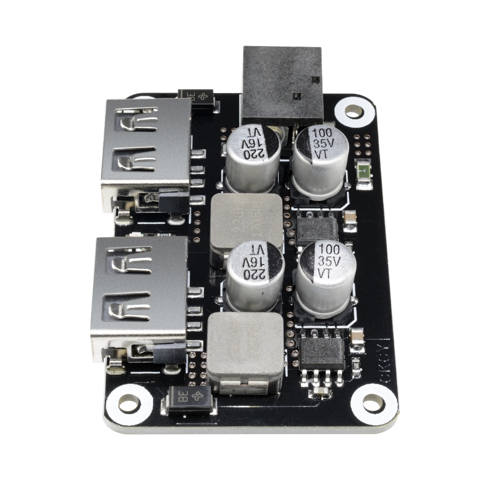 Modul Buck Step Down Diy Dengan Dual Usb Untuk Input 6-30v Output 24w 2.4a