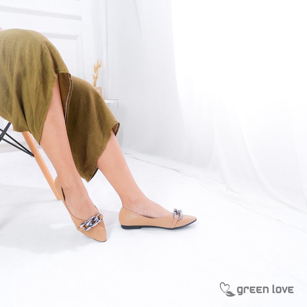 Green Love Sepatu Flat AURORA