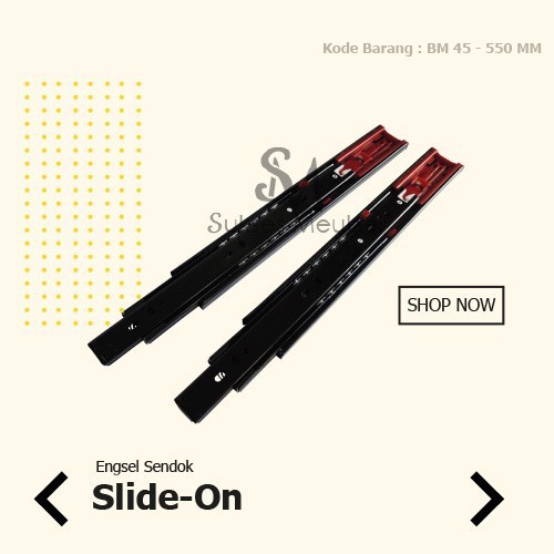 HUBEN Rel Slow Motion Full Extention BM - 45 - 550 | Rel Laci Double Track Slow Motion HUBEN