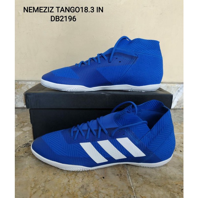 Sepatu Futsal Adidas Nemeziz Tango 18.3 IN Blue White [ DB2196 ]