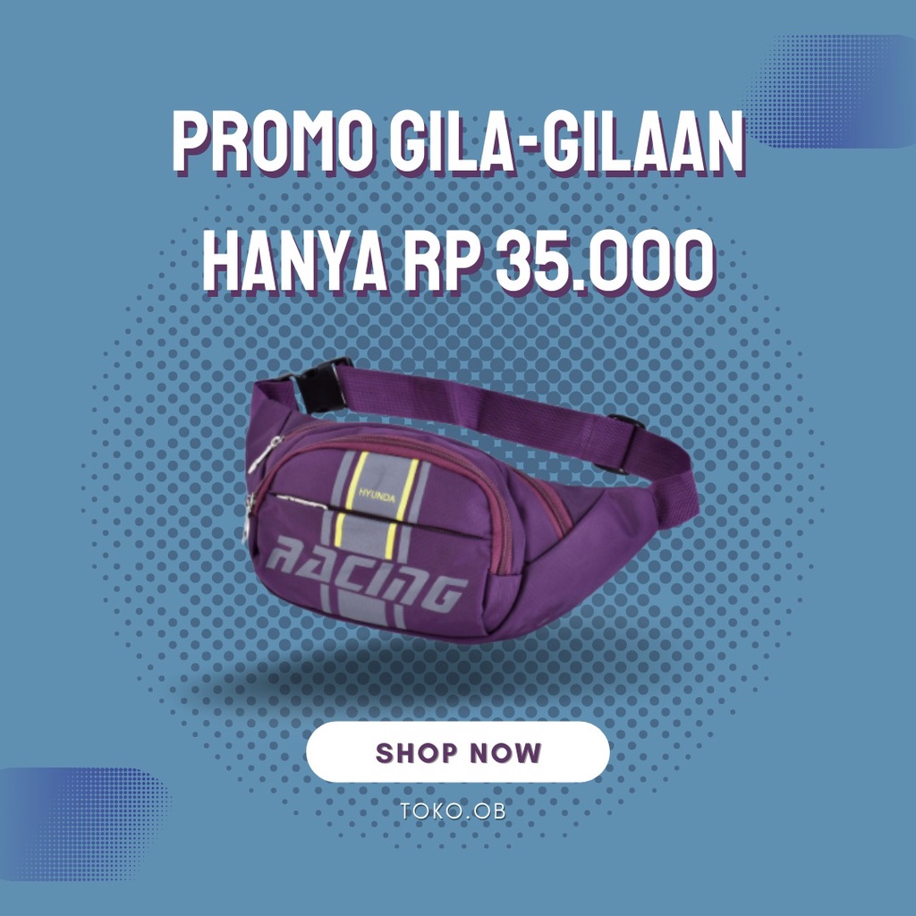 (Toko OB) Tas Murah Pinggang Fashion Hyunda H-9903 Model Stylish ,[Tas Waistbag / Tas Pinggang,Tas Dada]