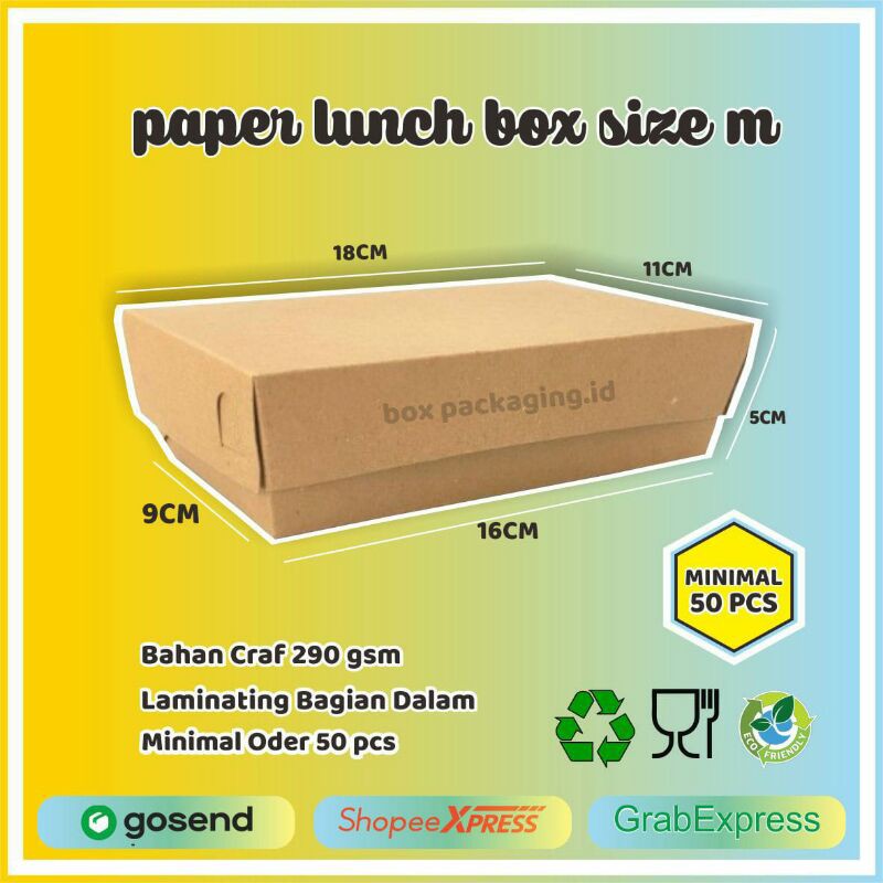 

Paper lunch box packaging Kemasan Dus Nasi Ayam Geprek, Kotak Makanan Craft