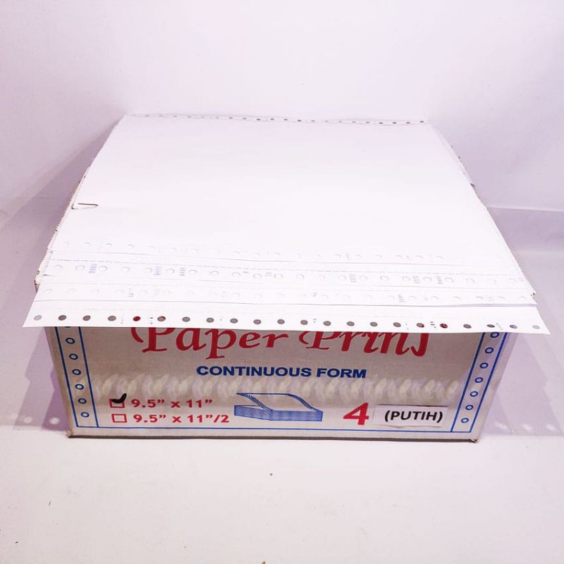 

CONTINUOS FORM PAPERPRYNS 9,5 X 11 4PLY PUTIH