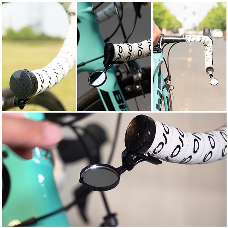 Bicycle Handlebar Mount Adjustable Rearview 360 Degree Rotatable Rear View Mirrors Bike Accessories