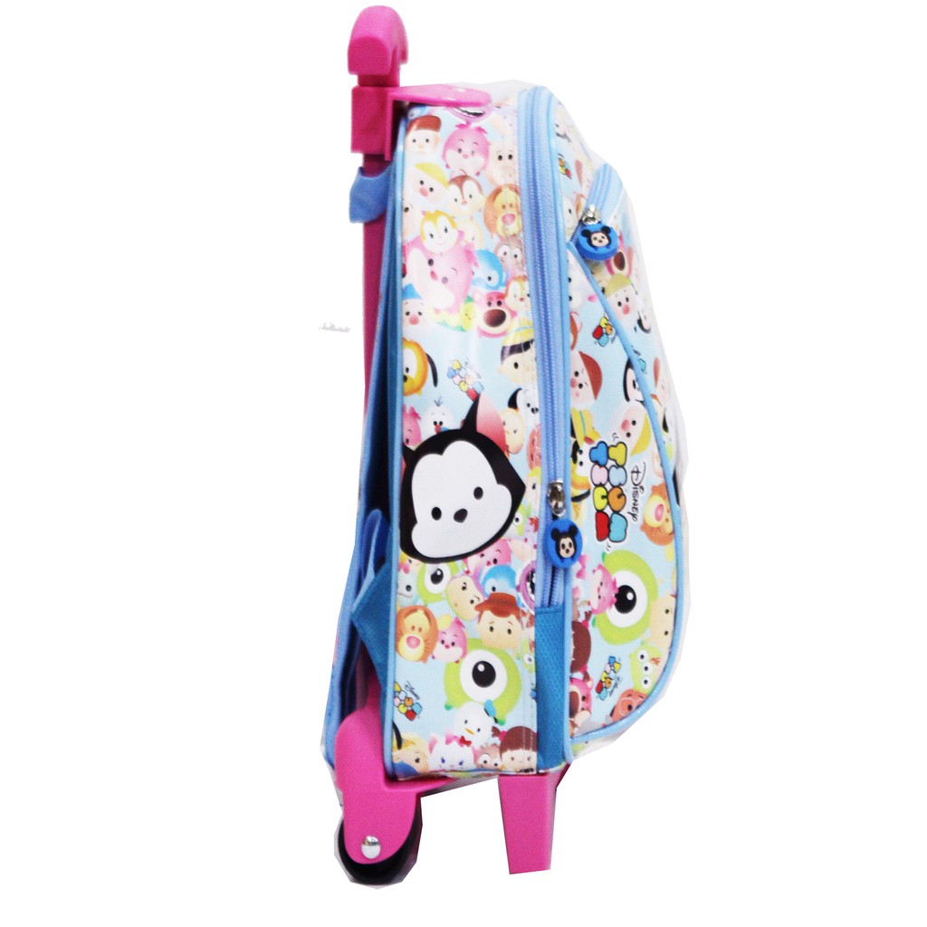 Tas Troley Sekolah Anak PG blue mouse buncit tsum biru Motif - Blue mickey mini PG TSUM BIRU