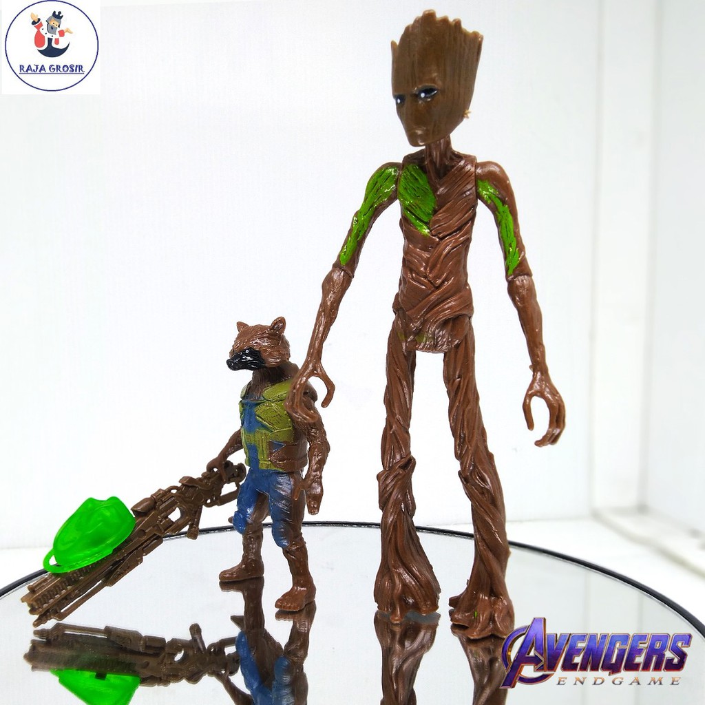 Mainan Action Figure Marvel Avengers / Mainan Anak Action Figure Avengers Groot and Rocket