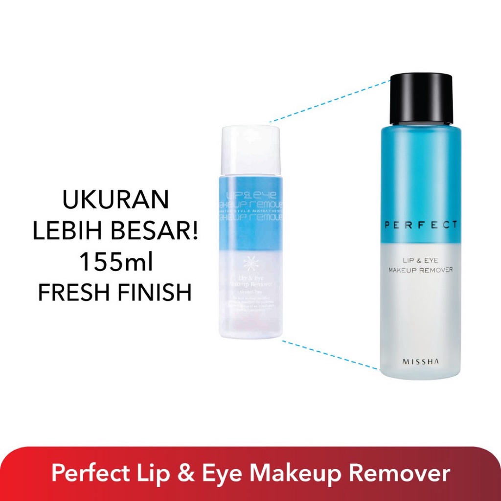 [BPOM] MISSHA Perfect Lip &amp; Eye Makeup Remover 155ml