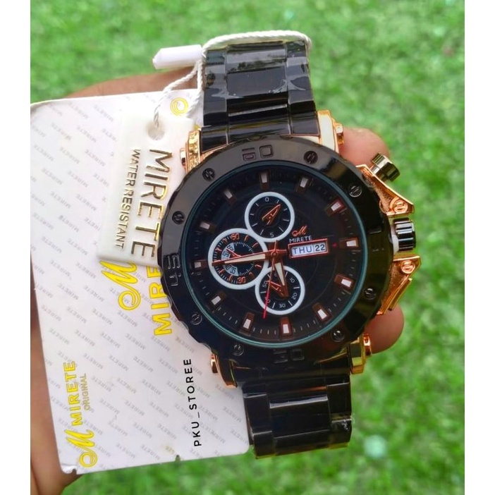 JAM MIRETE PREMIUM TAHAN AIR_JAM TANGAN PRIA RANTAI STAINLIS STELL COD BAYAR DI TEMPAT_JAM IMPORT