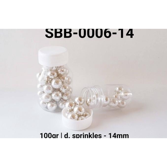 

[BISA COD] GR-SBB-0006 prinkles sprinkle sprinkel mutiara silver perak 100gram