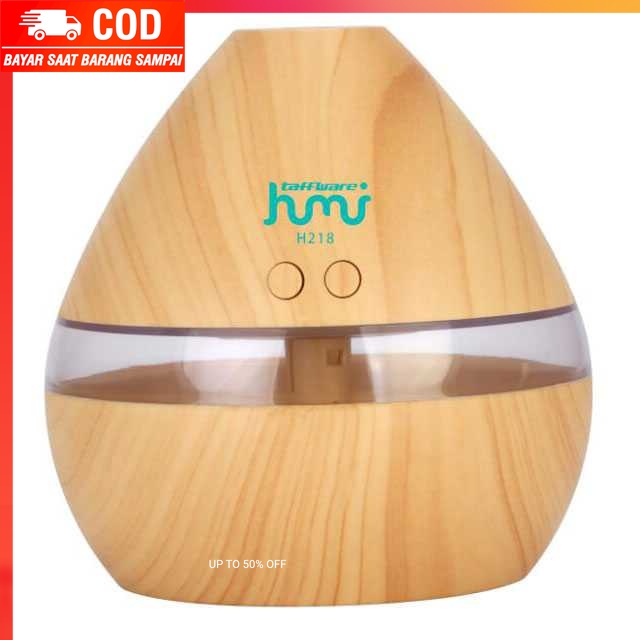 (100% BARANG ORI) Taffware Air Humidifier Aromatherapy Oil Diffuser Wood 300ml Humi H218