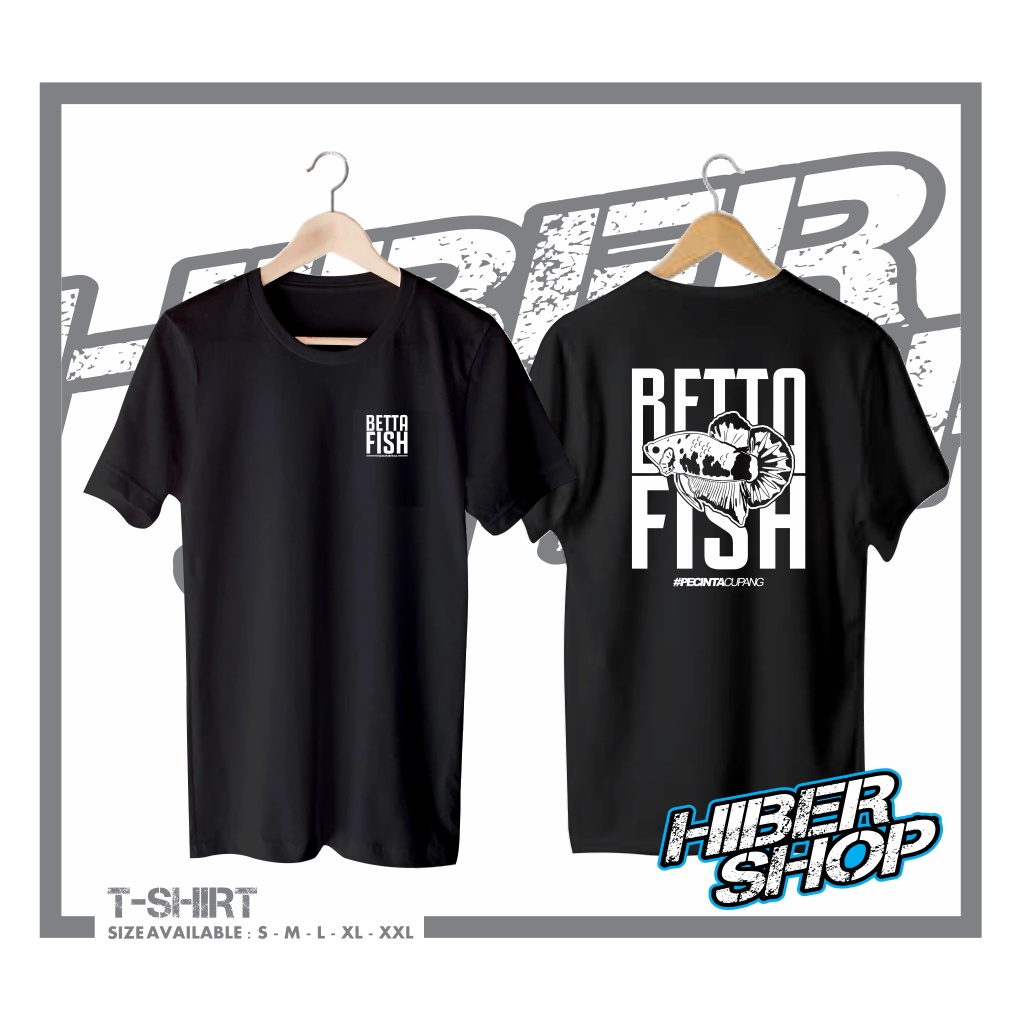 KAOS / BAJU / T-SHIRT DISTRO BETTA FISH INDONESIA KAOS PECINTA CUPANG IKAN HIAS MURAH KEREN PRIA WAN