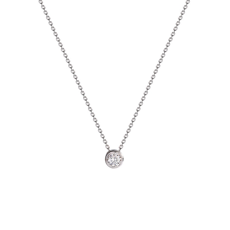 Kalung Choker Zircon Bahan Titanium steel