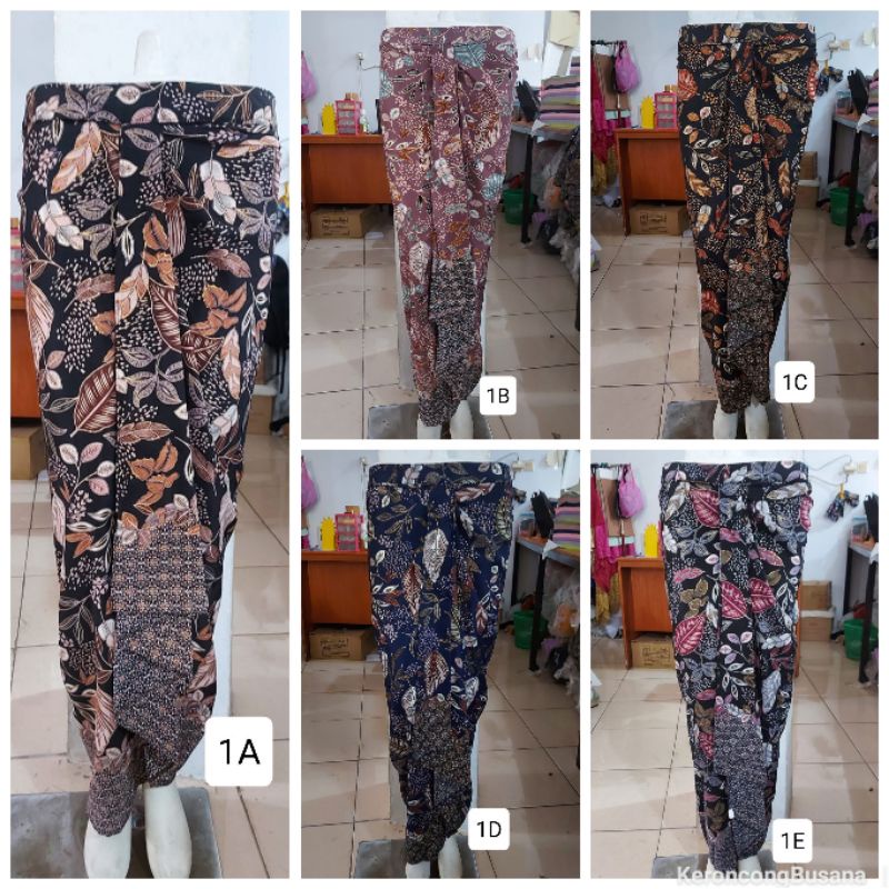 (2/3) Rok batik FOIL EMAS pinggang karet. Langsung pakai. Termurah produksi sendiri. KeroncongBusana-3