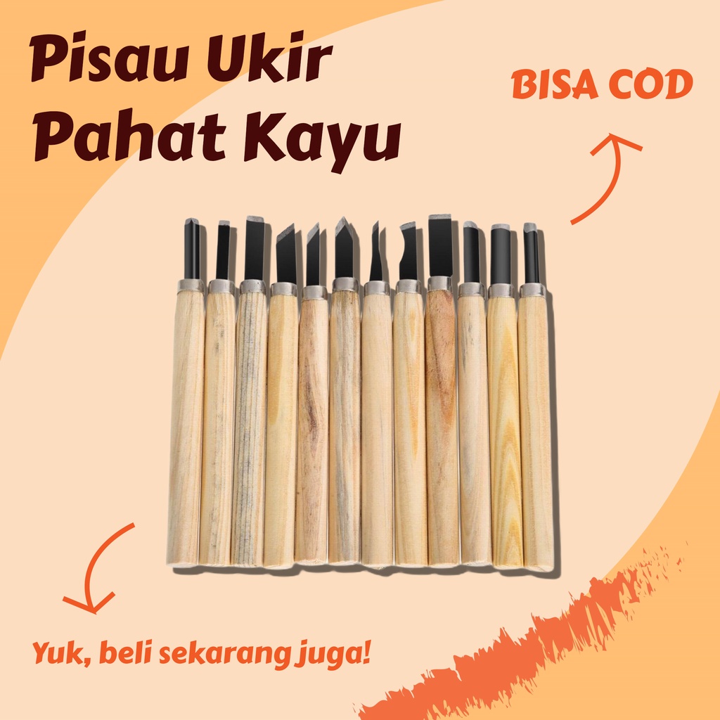 Set Pisau Ukir Pahat Kayu