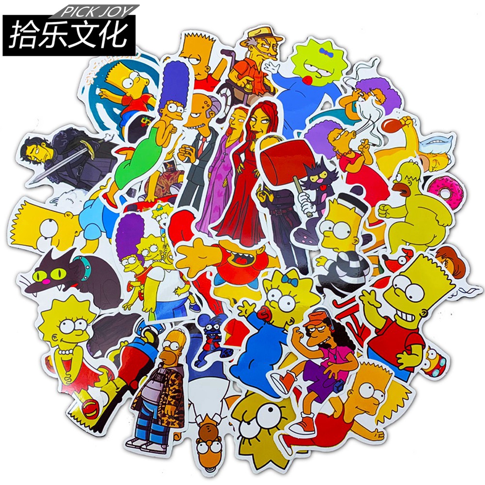 50pcs / pack Classic Anime Cartoon Stickers For Laptop / Mobile / Skateboard