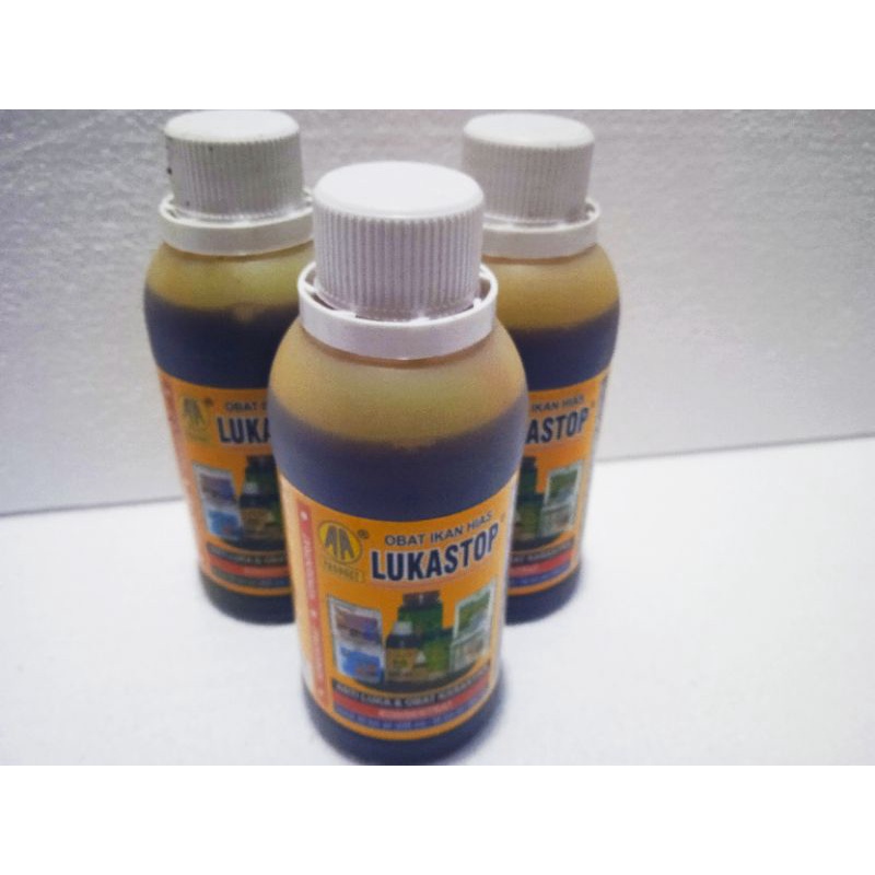 LUKASTOP obat ikan anti luka/parasite dan jamur isi 250ml