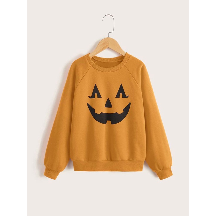 SWEATER CASUAL WANITA PRIA HAPPY HALLOWEEN FLEECE TEBAL HALUS MURAH TERBARU;