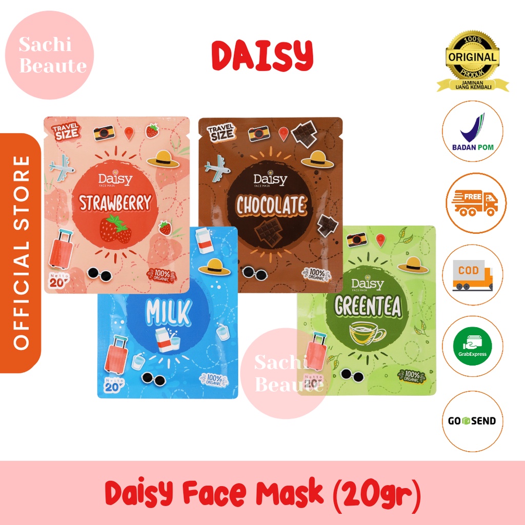 DAISY ORGANIC MASK TRAVEL SIZE BPOM ORIGINAL MASKER DAISYORGANIC 20G