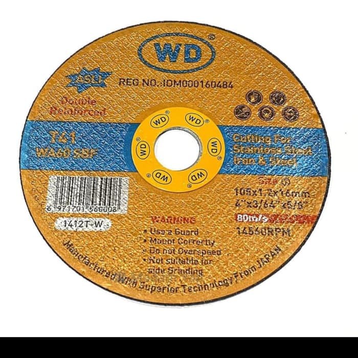 Batu potong / mata gerinda gurinda potong wd 4"x1 besi
