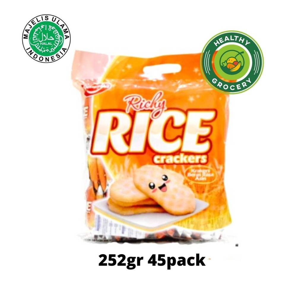 Naraya Richy Rice Crackers 252gr 45 Packs / Snow Crackers 320gr 32 Packs / Krakres Beras