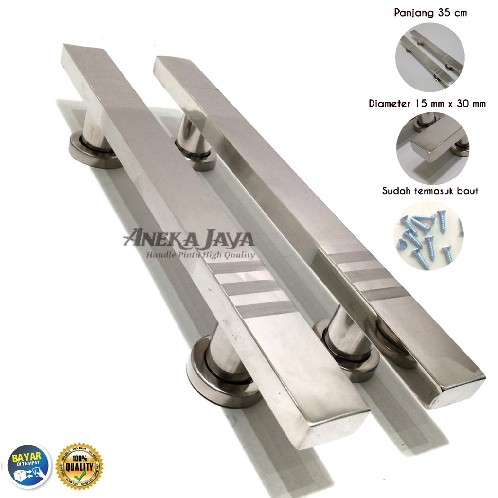 Handle Pintu rumah 35 cm / Tarikan Pintu / Pegangan Pintu rumah minimalis Dop stainlees steel