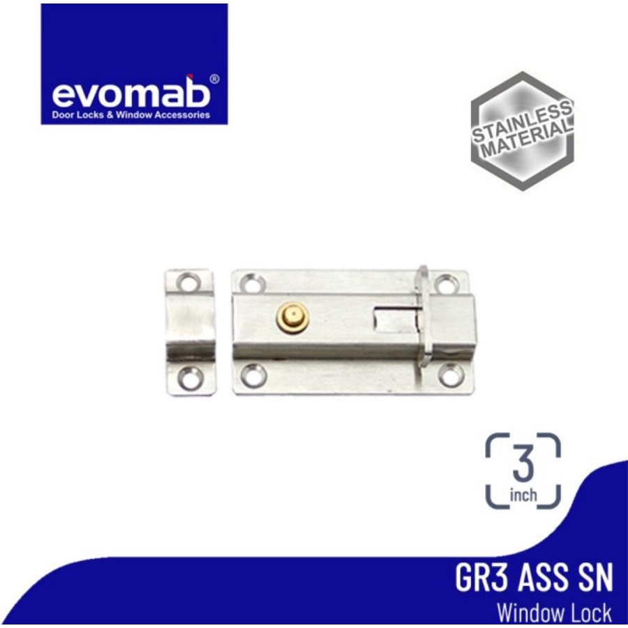 EVOMAB - GRENDEL PINTU/JENDELA GR3 ASS SN