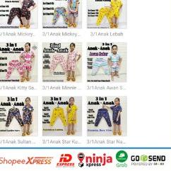 ❉ Alvaro Outlet Piyama 3in1 Anak-Anak /Baju Tidur Anak/ Motif Kartun ☃