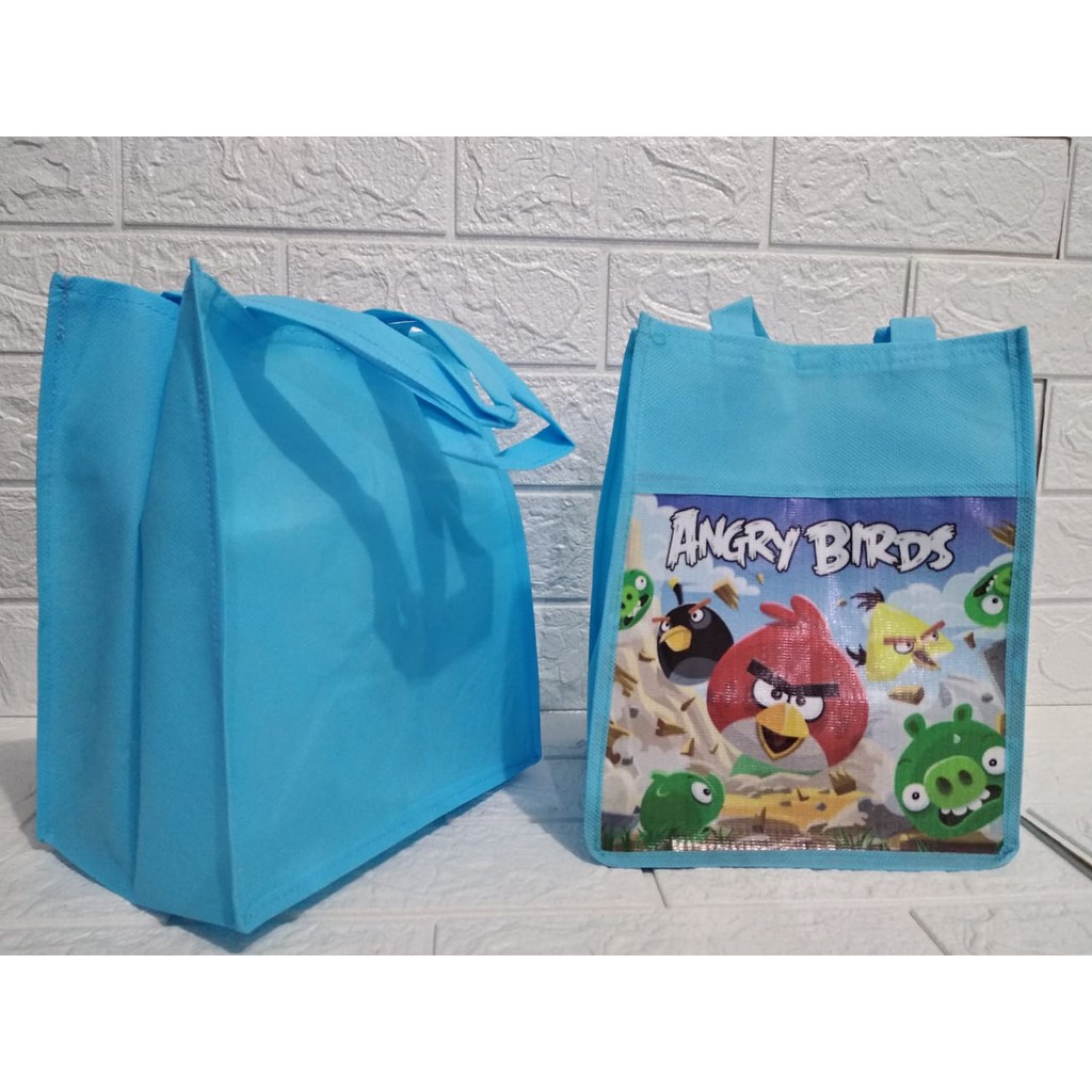 Tas NK Tema Animal Spunbond Goodie Bag Souvenir Ulang Tahun Anak Bingkisan Party Gift Birthday-4