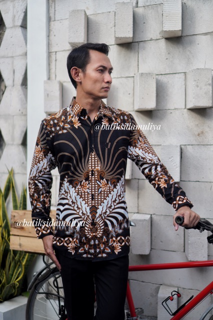 Sidamuliya Batik Kemeja Pria Slimfit Premium Auriga Lengan Panjang