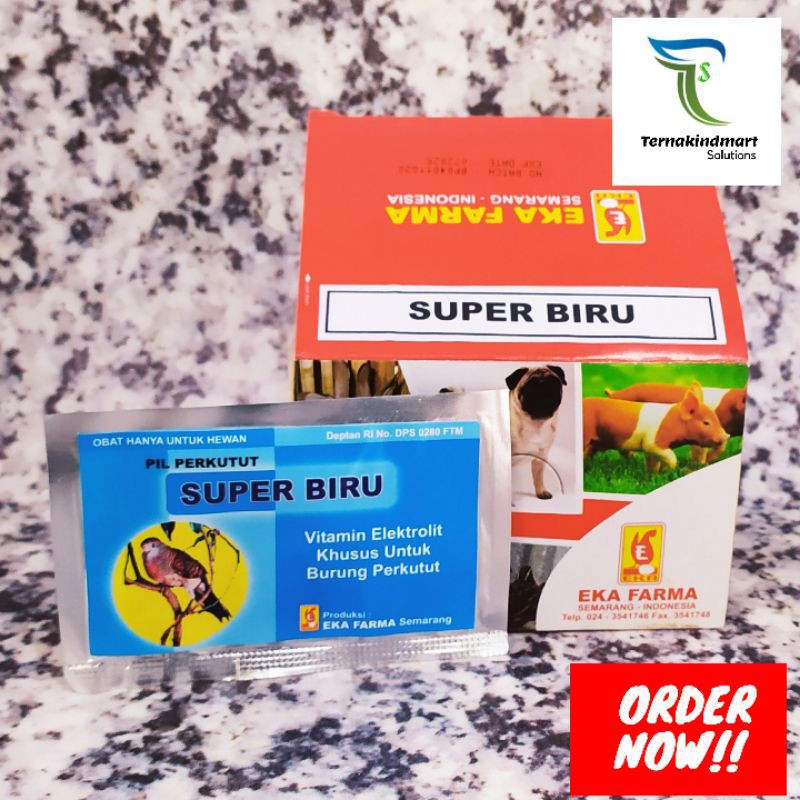 Pil Jamu Burung Perkutut SUPER BIRU