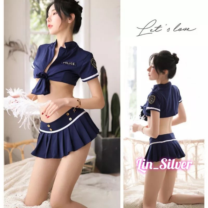 Lingerie Costume Kostum Cosplay Seksi Polisi Wanita