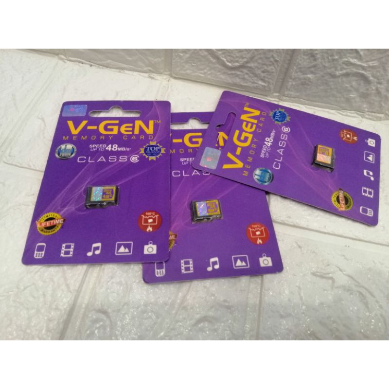 memory vgen 4GB, 16GB, 32GB class 6
