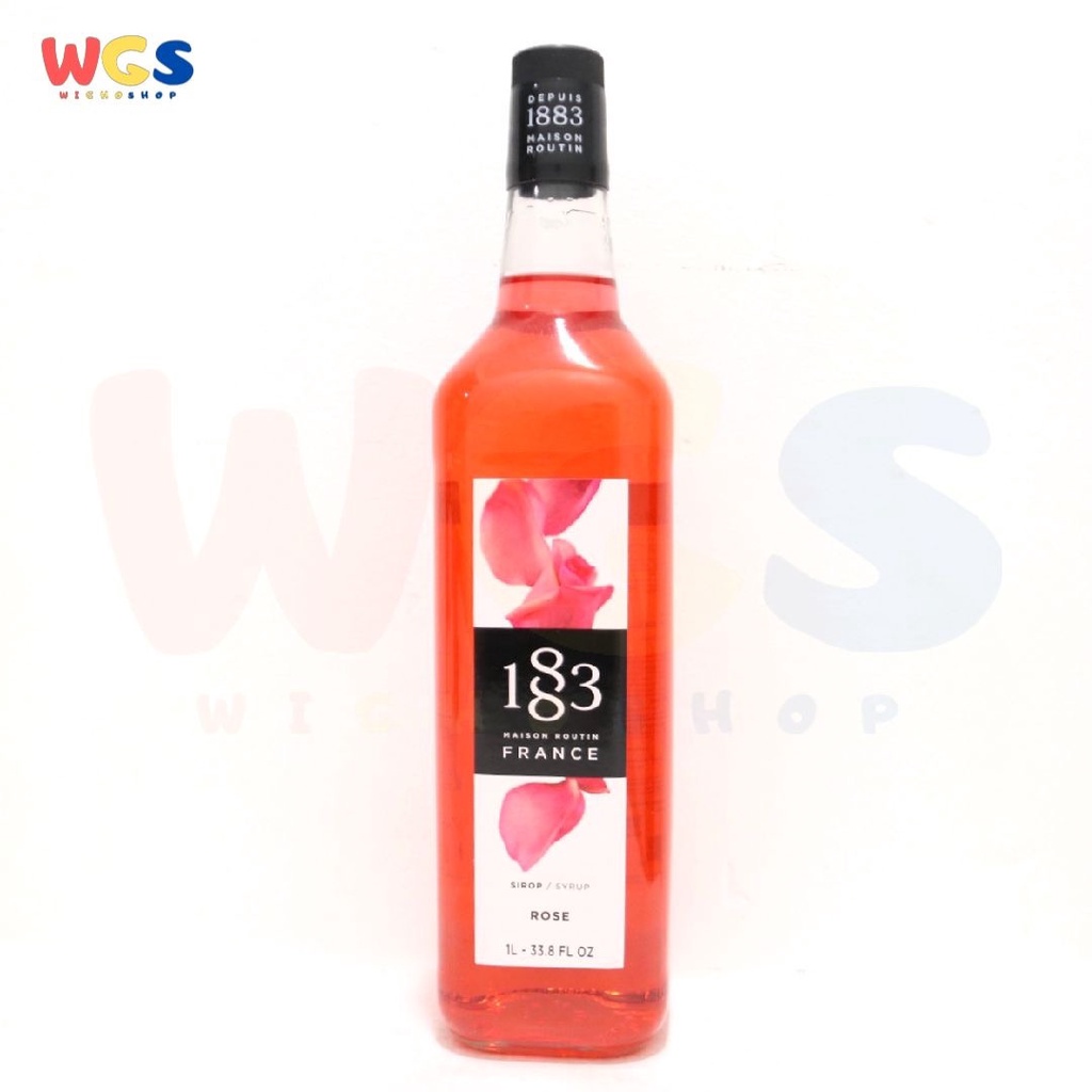 Syrup 1883 Maison Routin France Rose Flavored 33.8 fl oz 1ltr