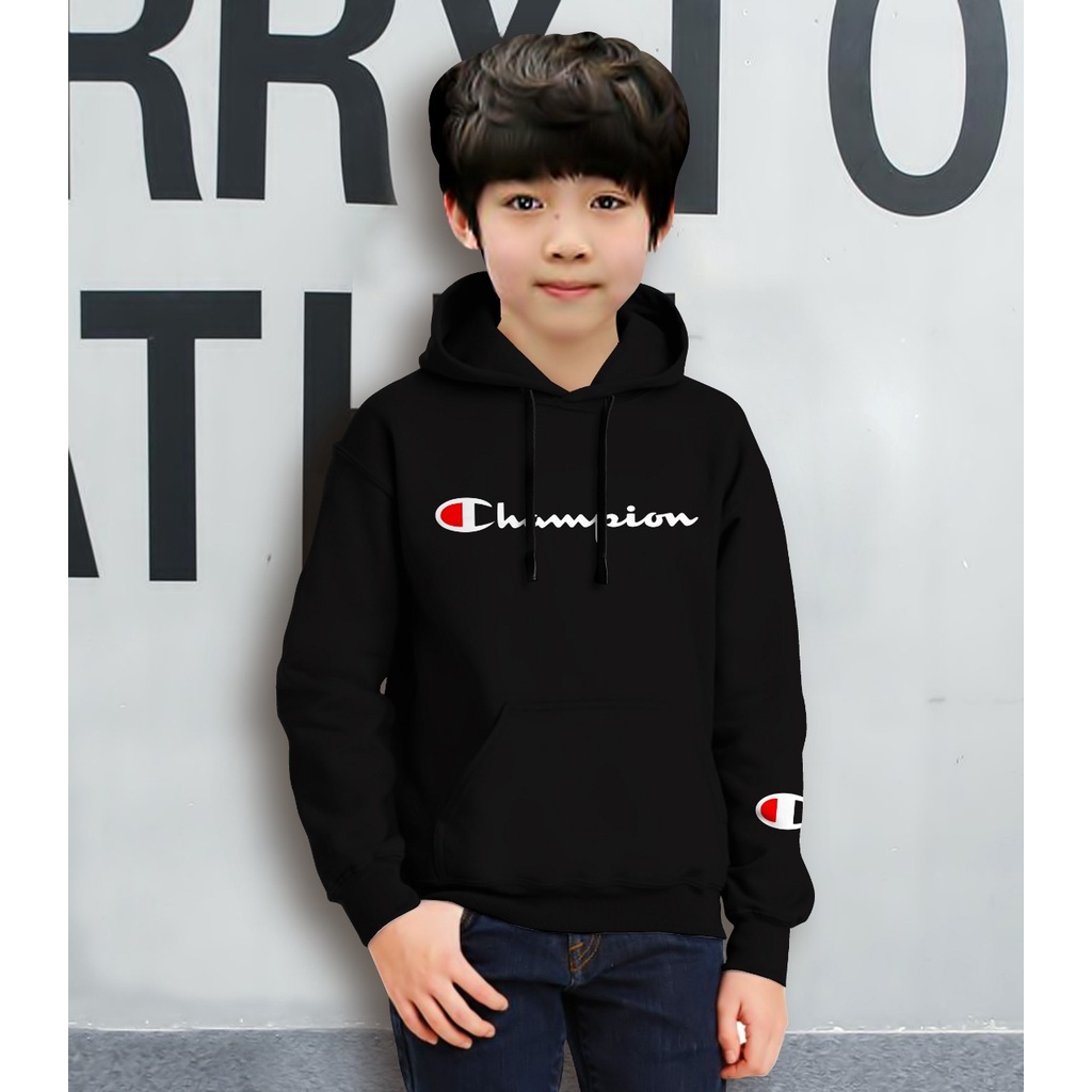 Hoodie Anak CHAMPION Anak Gaming Bahan Fleece Tebal /Jaket Anak Laki Laki/Jaket Anak Terbaru/4-11 TAHUN(FLAVA_STORE)